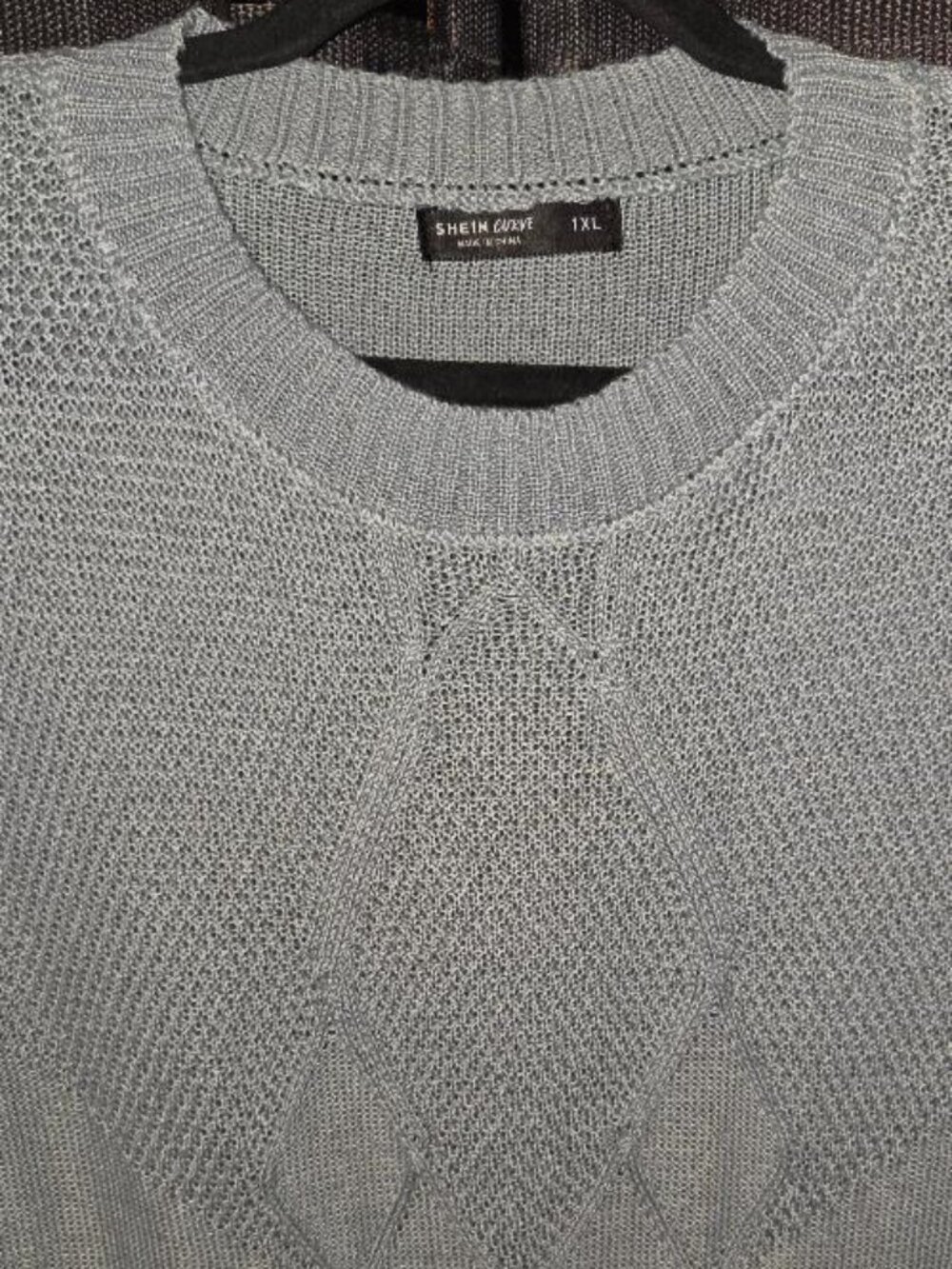 Shein EURMUSE Plain Round Neck Long Sleeve Loose Casual Sweater Dress - Picture 3 of 8